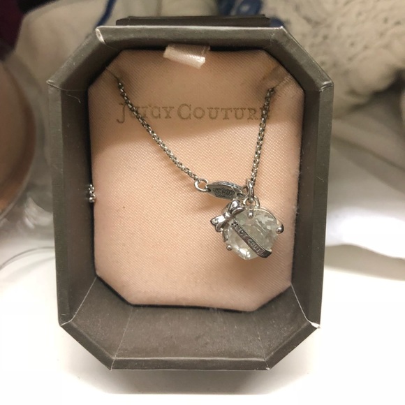 Juicy Couture Jewelry - Juicy couture silver crystal heart necklace